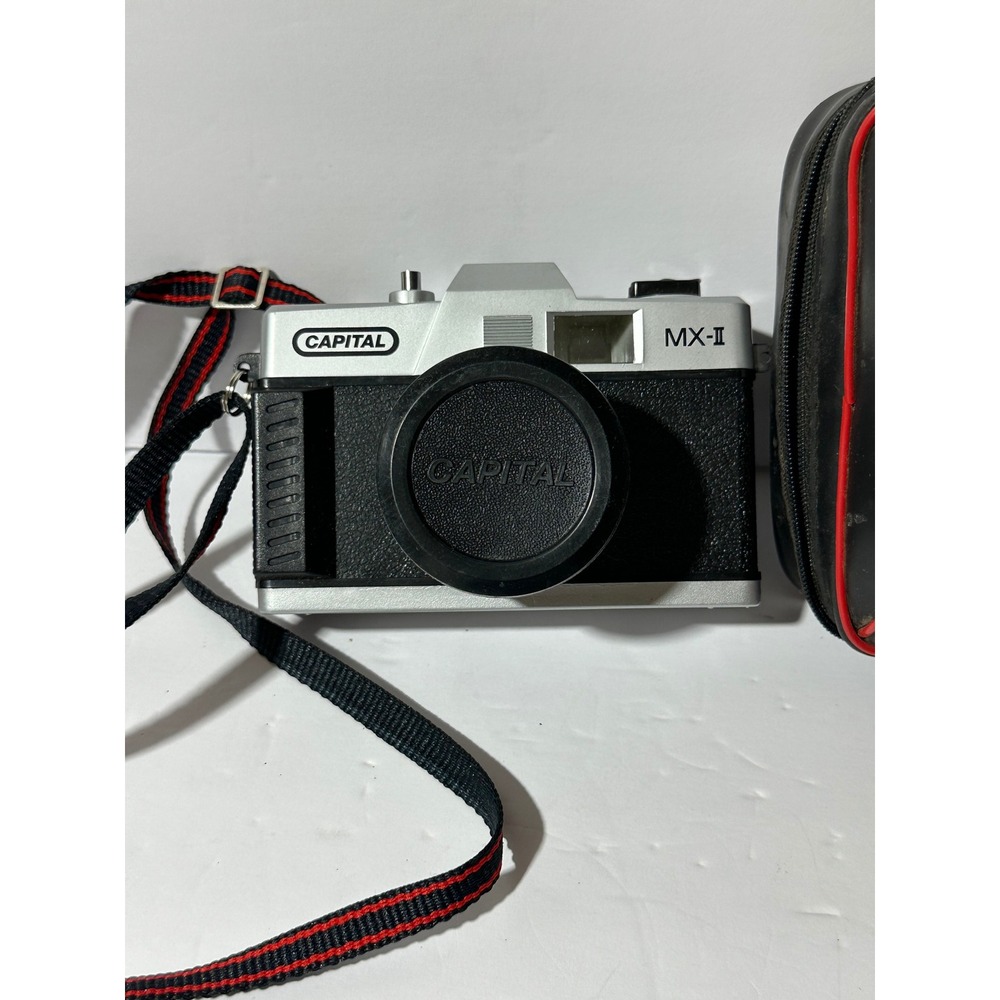 Capital MX-II 35mm Film Camera w/ 50mm Lens & Case Vintage UNTESTED  parts only